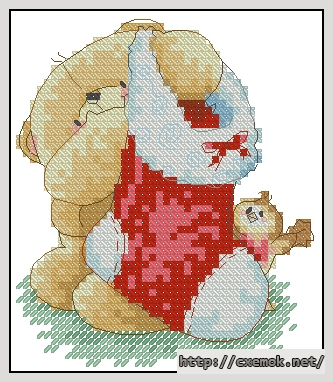 Download embroidery patterns by cross-stitch  - Christmas stocking, author 