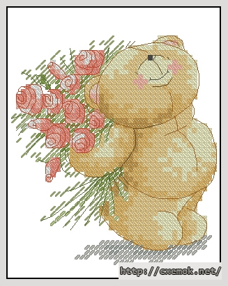 Download embroidery patterns by cross-stitch  - Roses are red, author 