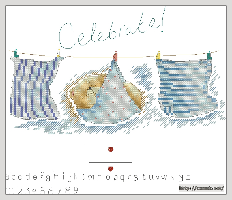 Download embroidery patterns by cross-stitch  - Birth record, author 
