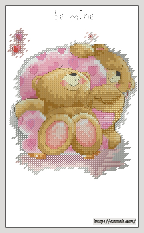 Download embroidery patterns by cross-stitch  - Be mine, author 