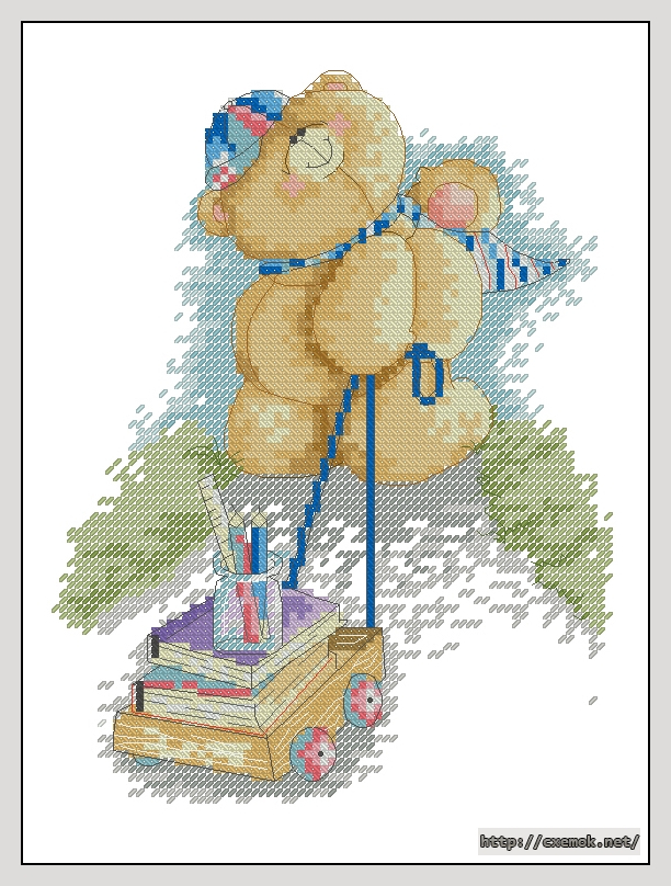Download embroidery patterns by cross-stitch  - Back to school, author 