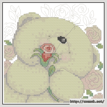 Download embroidery patterns by cross-stitch  - Blanc, author 