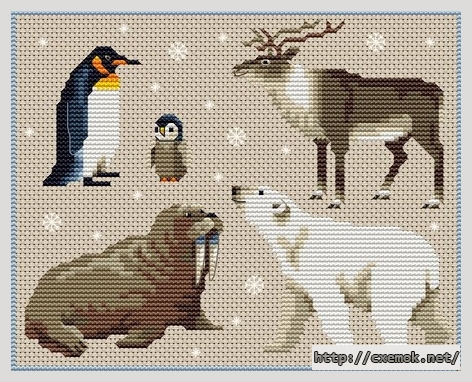 Download embroidery patterns by cross-stitch  - Dans le froid, author 