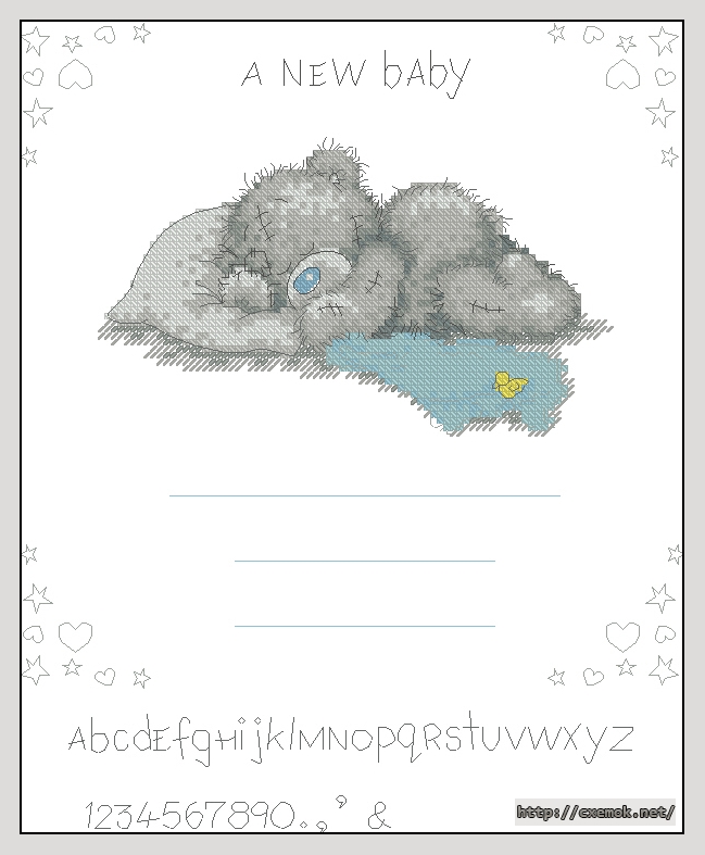Download embroidery patterns by cross-stitch  - A new baby boy, author 