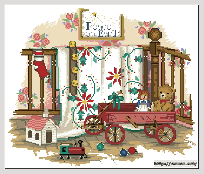 Download embroidery patterns by cross-stitch  - Peace on earth, author 