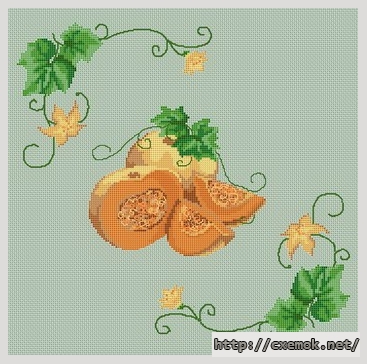 Download embroidery patterns by cross-stitch  - Les citrouilles, author 