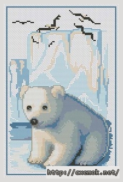 Download embroidery patterns by cross-stitch  - Ourson polaire, author 