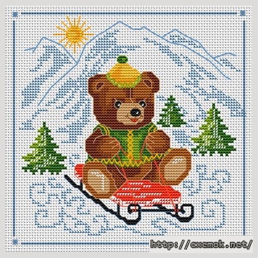 Download embroidery patterns by cross-stitch  - Vive la luge !, author 