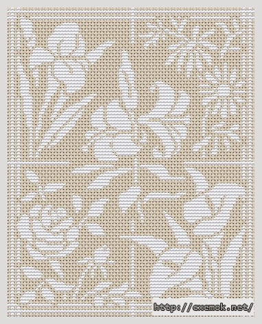Скачать схемы вышивки нитками / крестом  - Belles des jardins, автор 