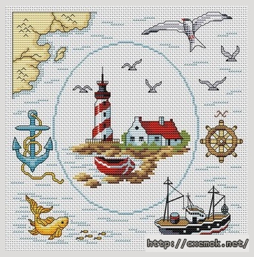Download embroidery patterns by cross-stitch  - Carte au tresor, author 