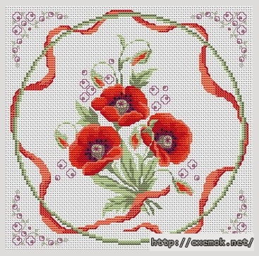 Download embroidery patterns by cross-stitch  - Bouquet de coquelicots, author 