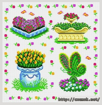 Download embroidery patterns by cross-stitch  - Compositions, author 