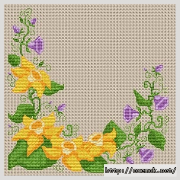 Download embroidery patterns by cross-stitch  - Jonquilles, author 