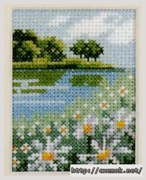 Download embroidery patterns by cross-stitch  - Daisy fields, author 