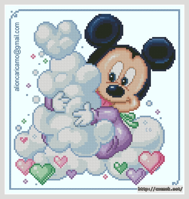 Download embroidery patterns by cross-stitch  - Topolino, author 
