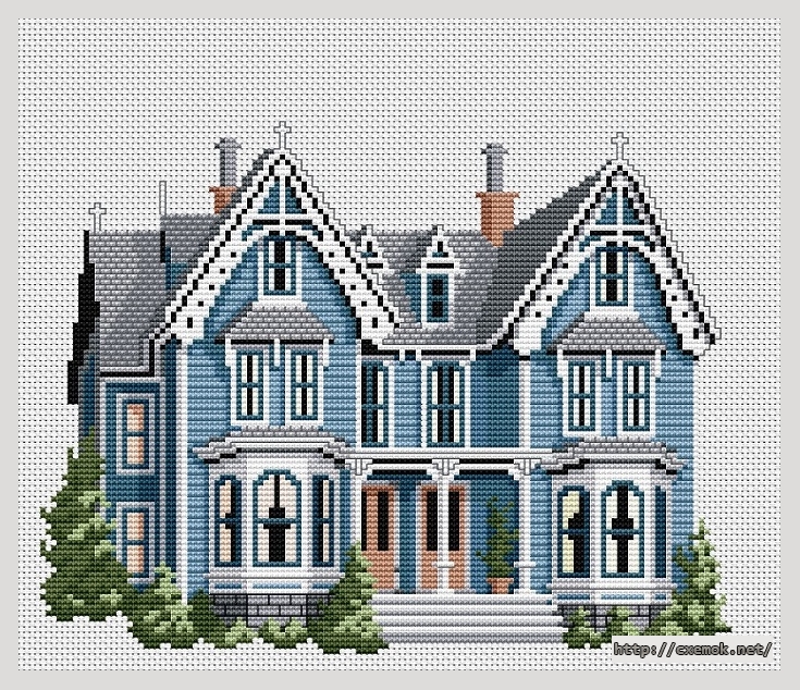 Download embroidery patterns by cross-stitch  - Hizar house, author 