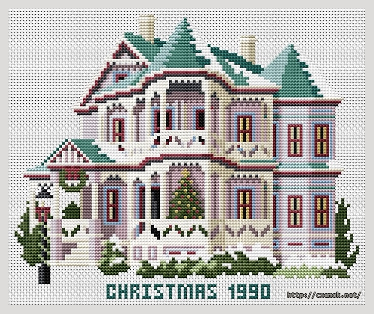 Download embroidery patterns by cross-stitch  - Christmas 1990, author 