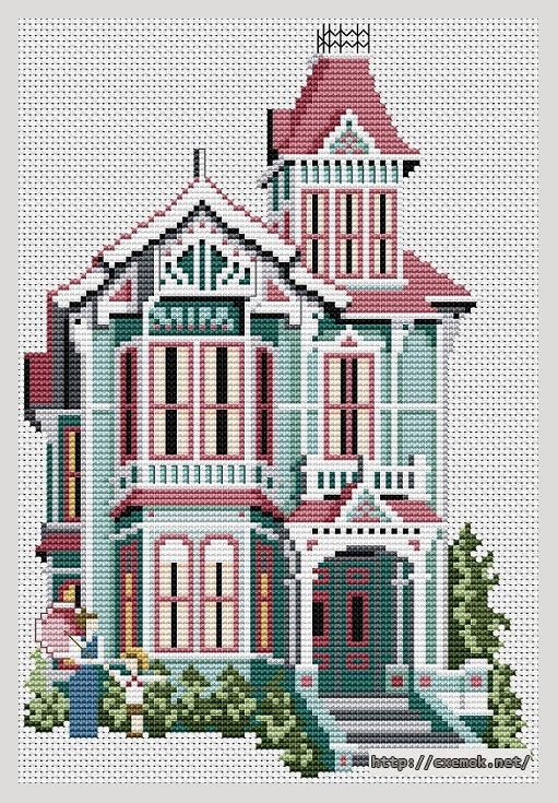 Download embroidery patterns by cross-stitch  - Broadway street, author 