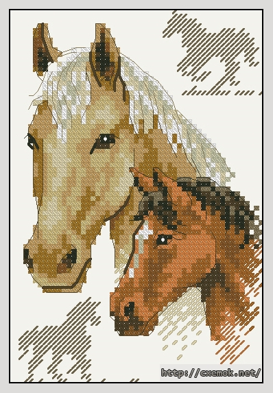 Скачать схему вышивки equestrian duo