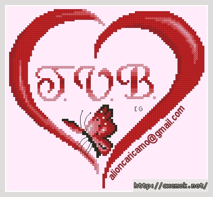 Download embroidery patterns by cross-stitch  - T.v.b., author 