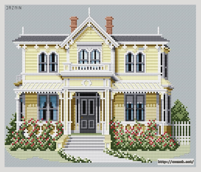 Download embroidery patterns by cross-stitch  - The carr house, author 