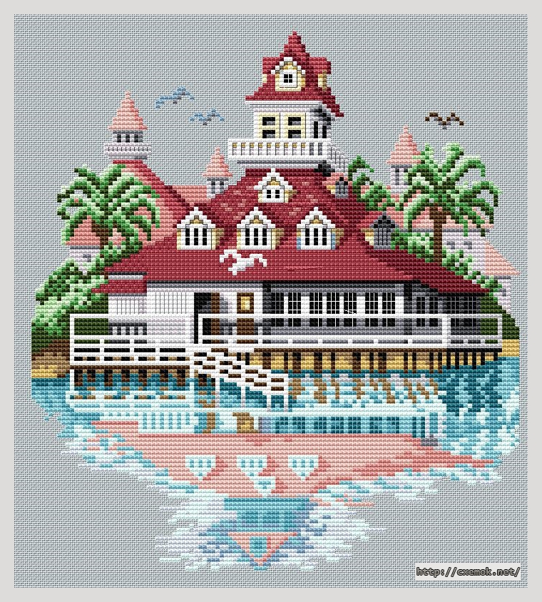 Download embroidery patterns by cross-stitch  - Hotel del coronado boathouse, author 
