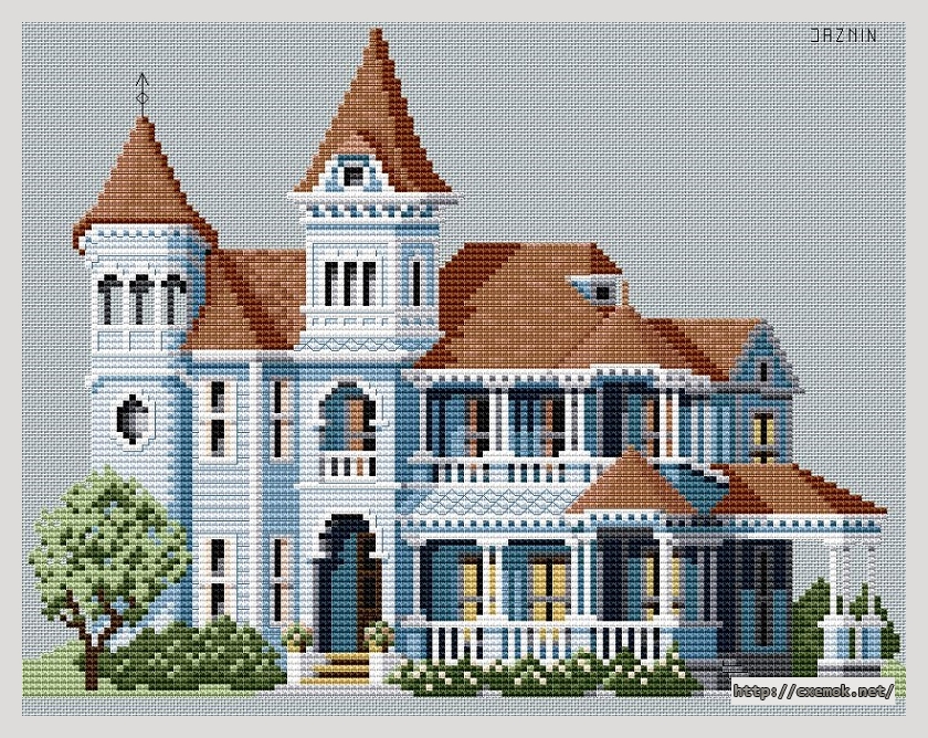 Download embroidery patterns by cross-stitch  - Houston house, author 