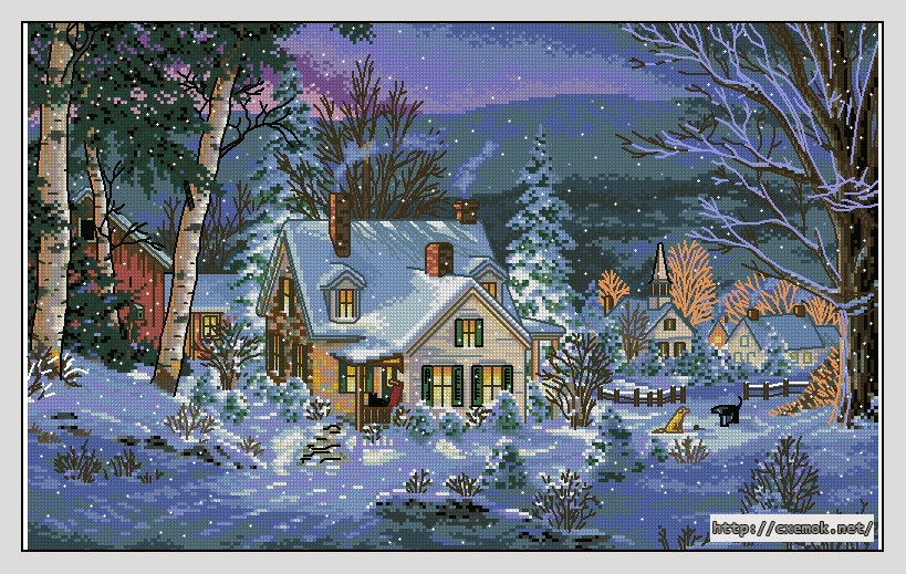 Download embroidery patterns by cross-stitch  - Winter''s hush, author 