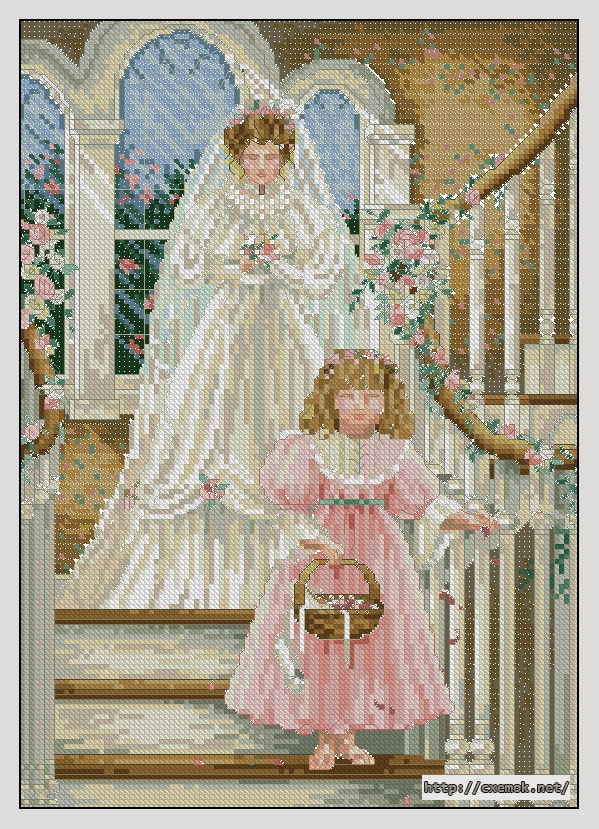 Download embroidery patterns by cross-stitch  - Here comes the bride, author 