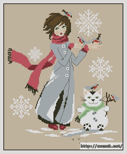 Download embroidery patterns by cross-stitch  - Boule de chat, author 