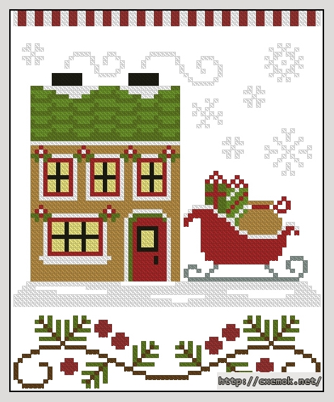 Download embroidery patterns by cross-stitch  - Santa sleighworks