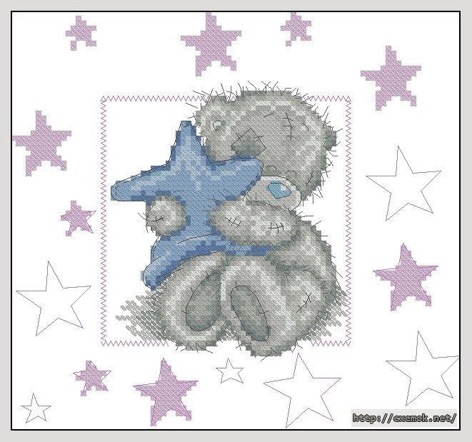 Download embroidery patterns by cross-stitch  - Star hug, author 