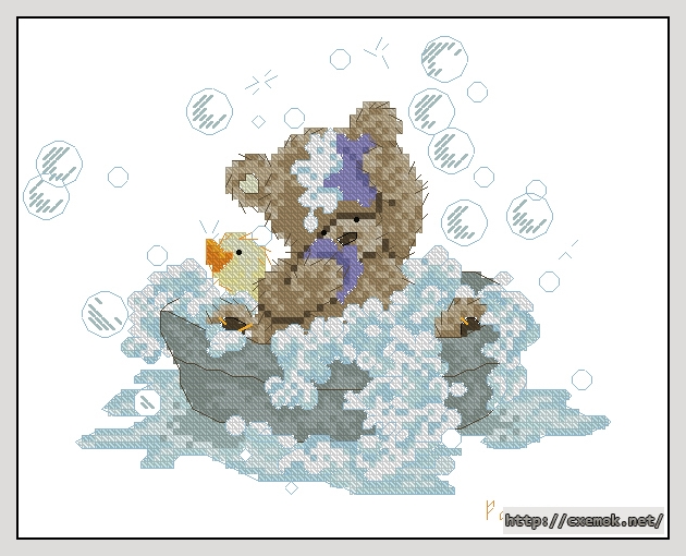Download embroidery patterns by cross-stitch  - Popcorn bathtime bubbles, author 