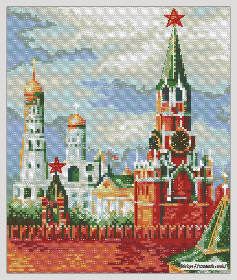 Download embroidery patterns by cross-stitch  - Moscow, author 