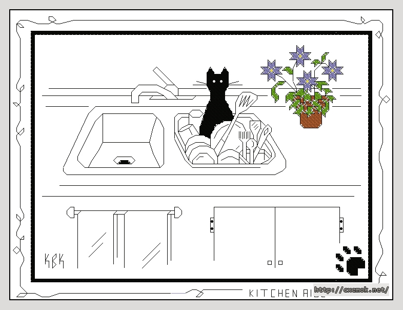 Download embroidery patterns by cross-stitch  - Kitchen aide, author 