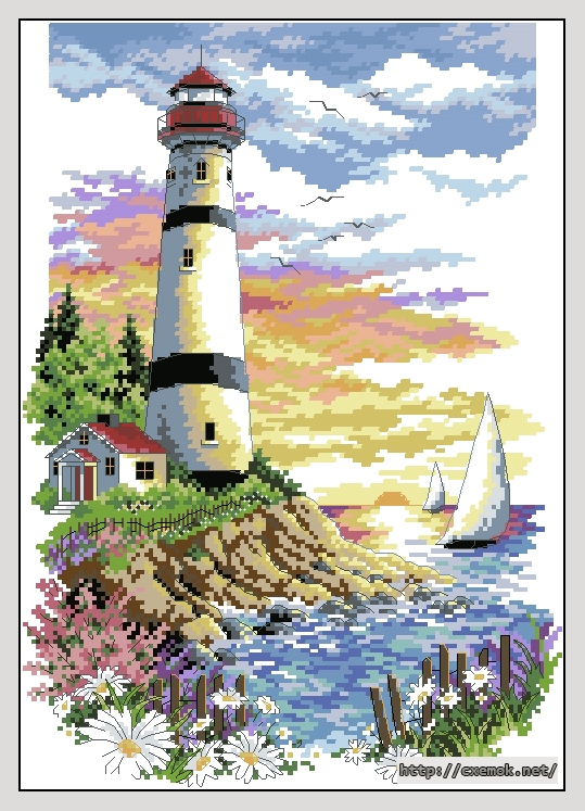 Download embroidery patterns by cross-stitch  - Dawn of a new day, author 