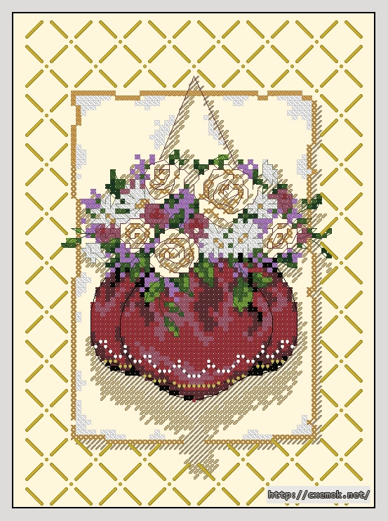Download embroidery patterns by cross-stitch  - Pocketbook of posies, author 