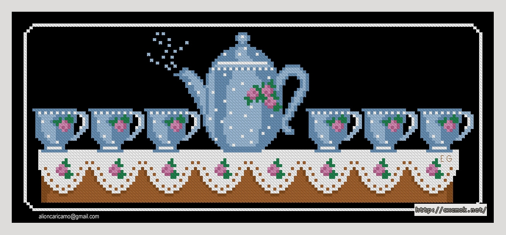 Download embroidery patterns by cross-stitch  - Servizio, author 