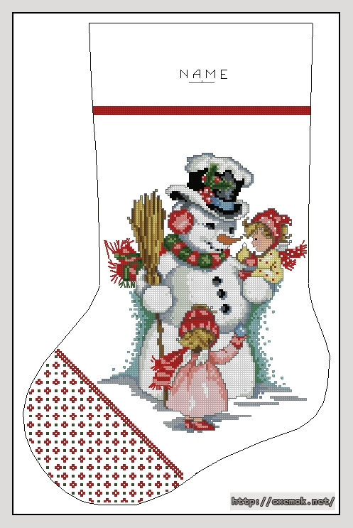 Завантажити схеми вишивки нитками / хрестом  - The snowman, автор 