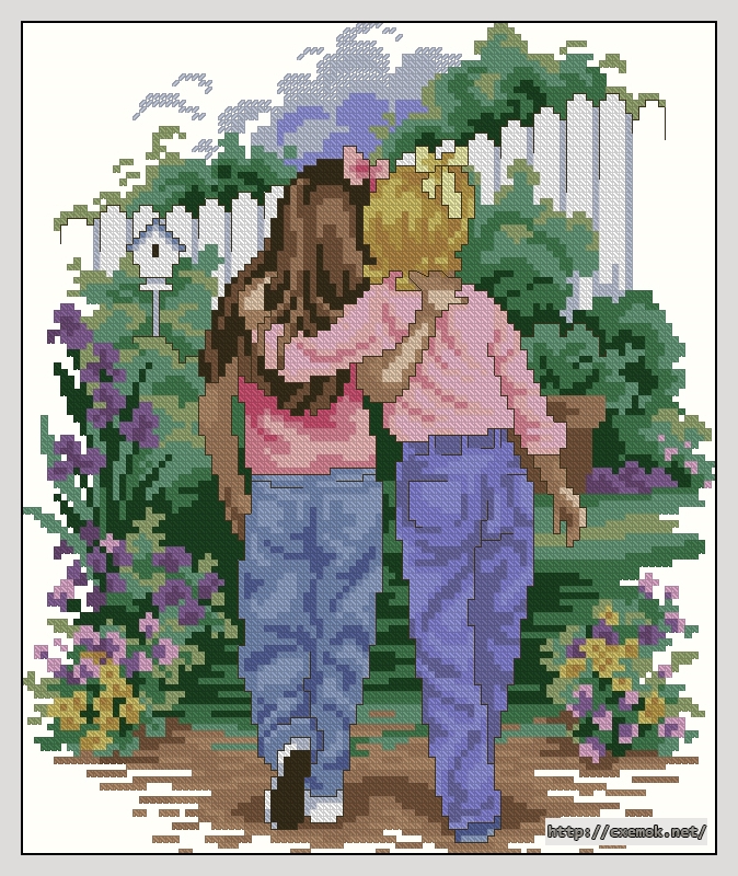 Download embroidery patterns by cross-stitch  - Forever friends, author 