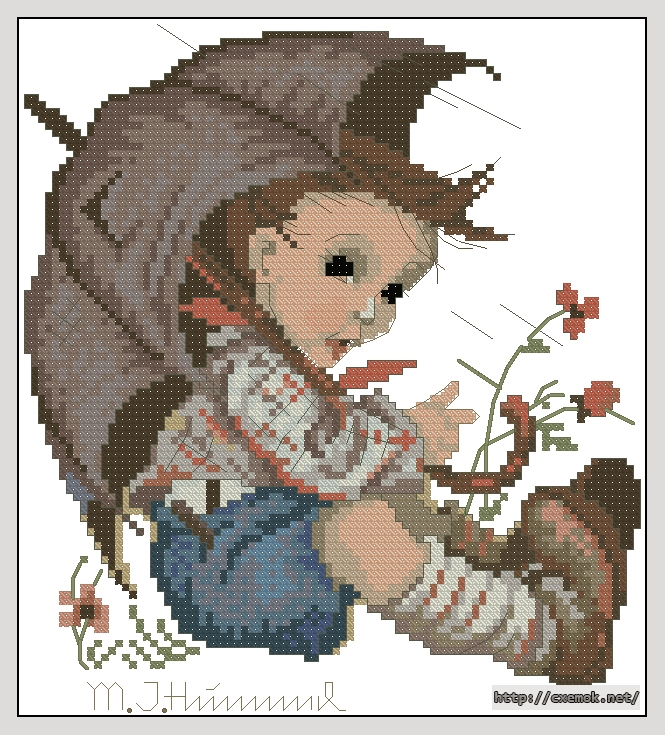 Download embroidery patterns by cross-stitch  - Ready for rain- boy, author 