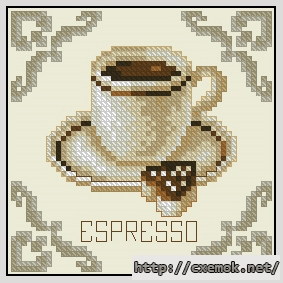 Download embroidery patterns by cross-stitch  - Espresso, author 