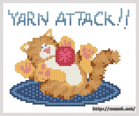 Download embroidery patterns by cross-stitch  - Yarn attack, author 