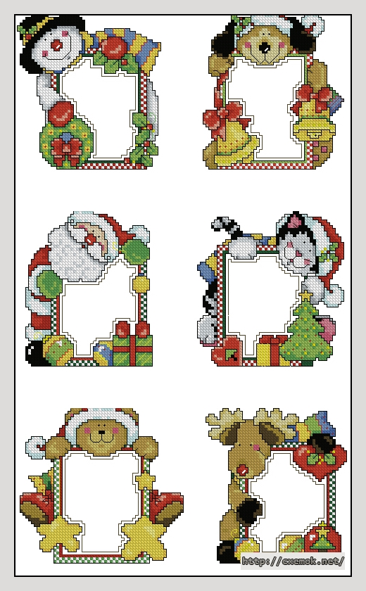 Download embroidery patterns by cross-stitch  - Christmas photo frame, author 