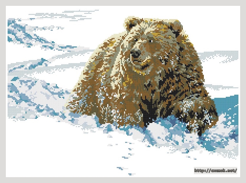 Download embroidery patterns by cross-stitch  - Heavy going grizzly, author 