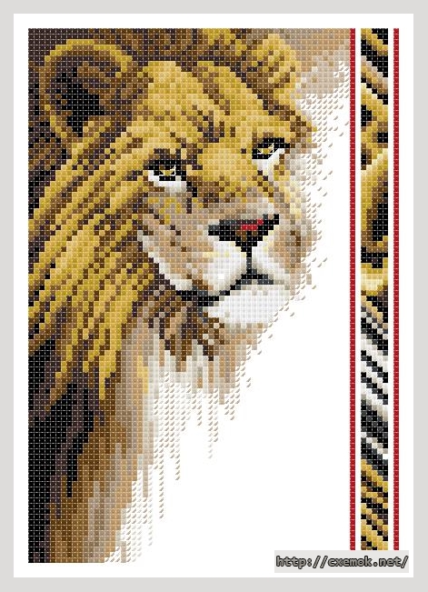 Download embroidery patterns by cross-stitch  - Lion, author 