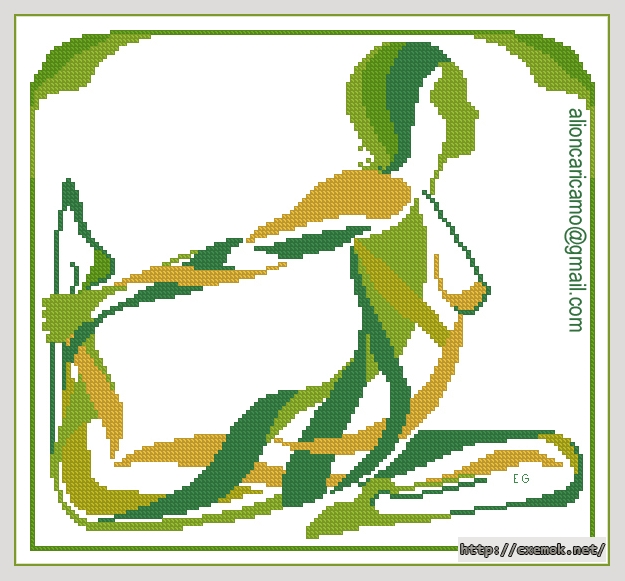 Download embroidery patterns by cross-stitch  - Ginnastica, author 