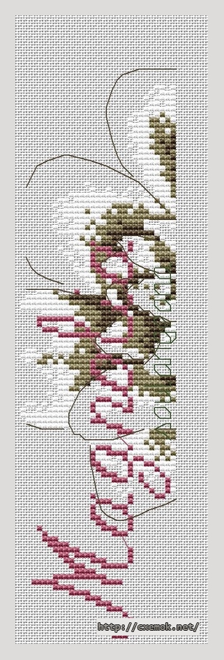 Download embroidery patterns by cross-stitch  - Magnolia bookmark