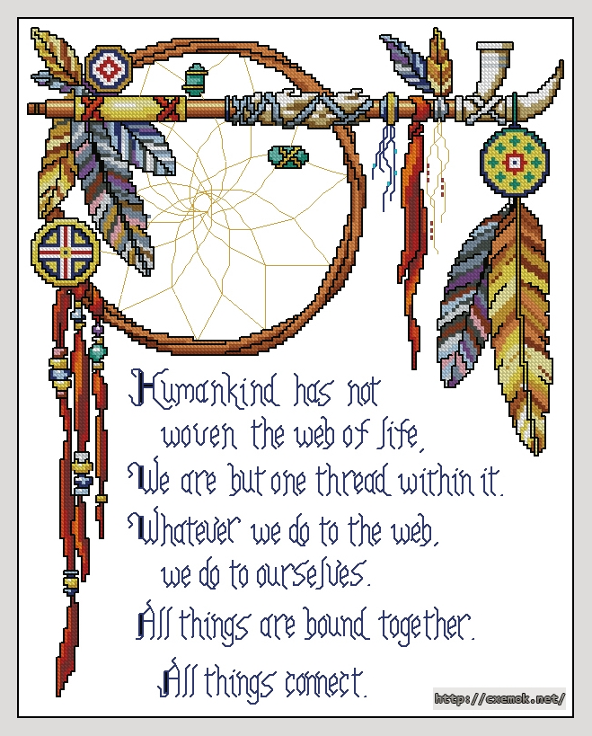 Download embroidery patterns by cross-stitch  - Dream catcher, author 