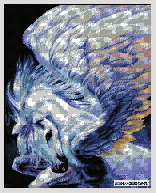 Download embroidery patterns by cross-stitch  - Wings, author 